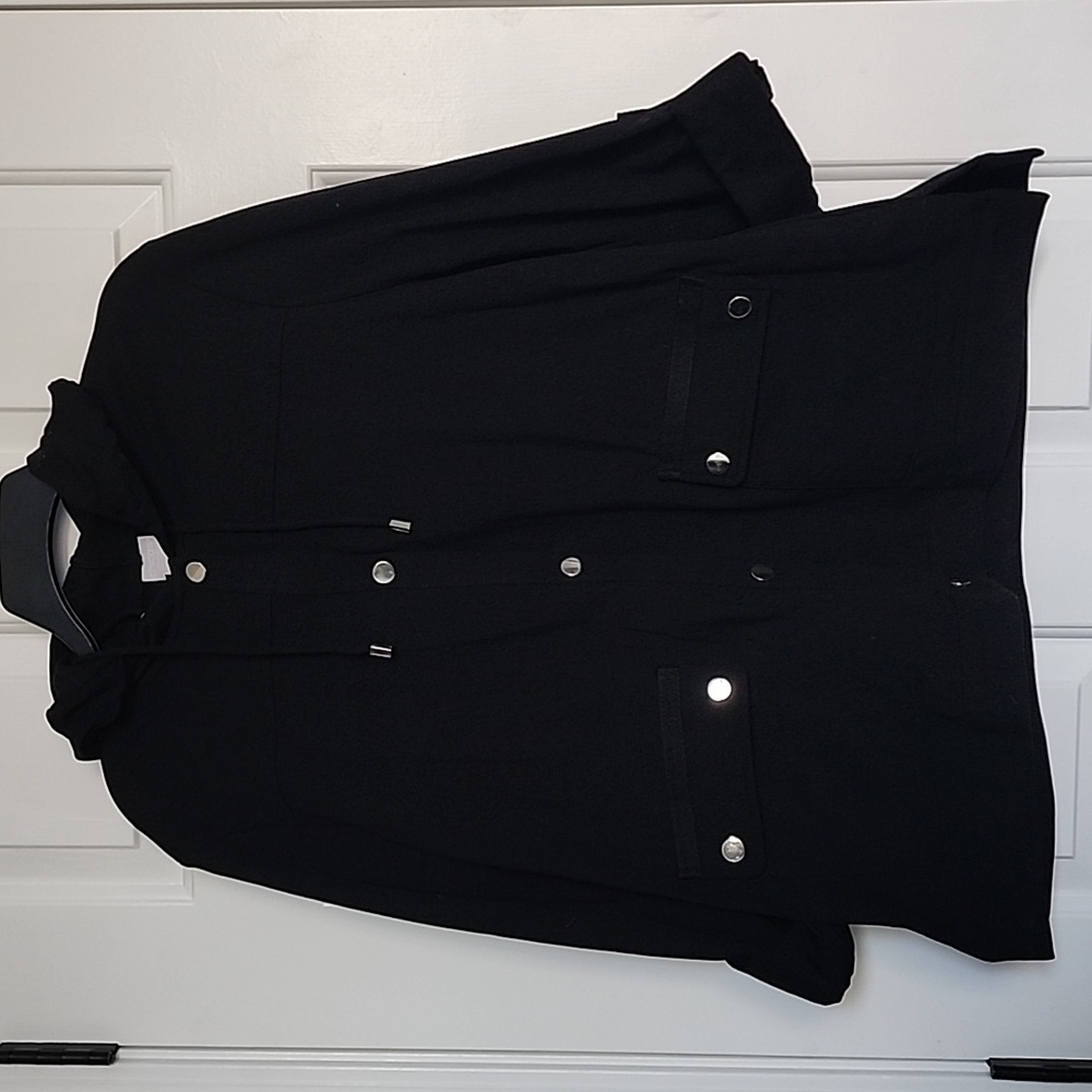 NEW! Zenergy (by Chicos) Polished Hoodie Black Size 2 (Large)